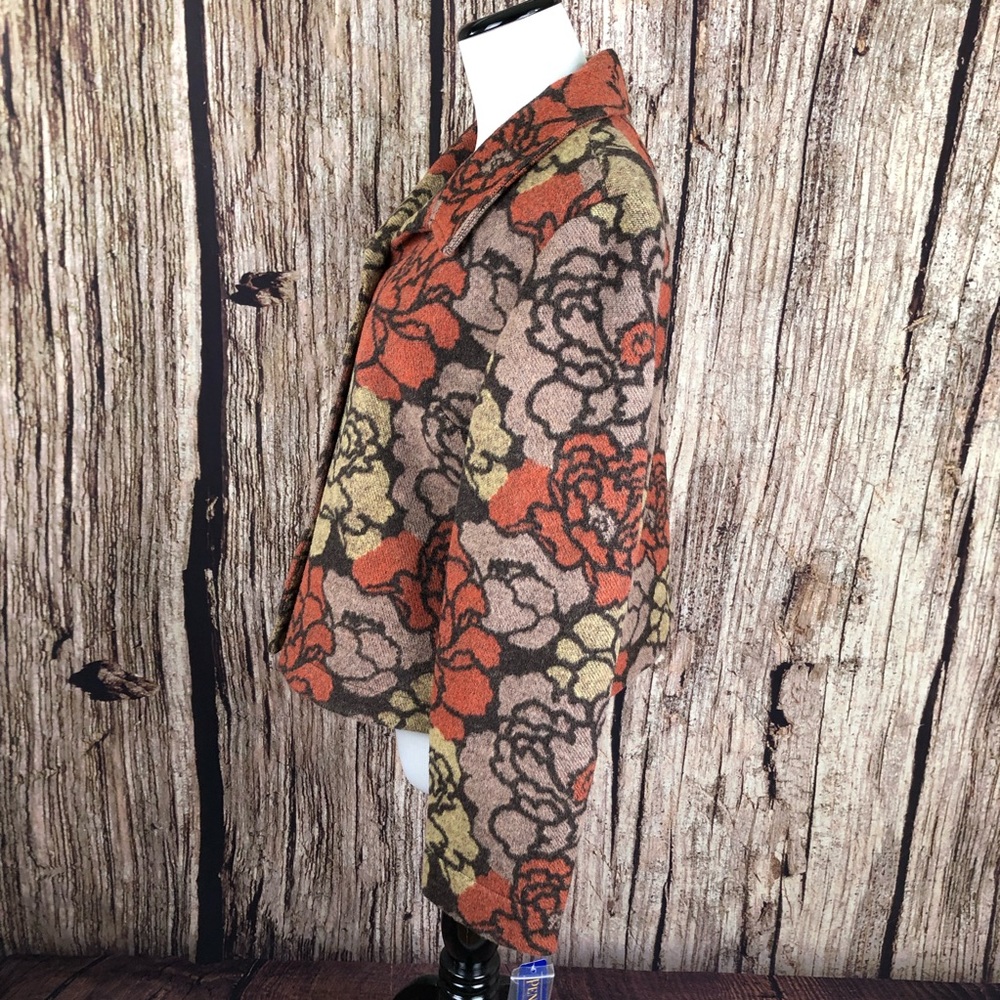 PENDLETON Roses Floral Wool Blend Jacket Size PL - Picture 4 of 8